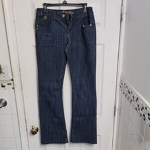 Vintage Dereon Blue Bootcut Jeans | Size 9/10 | Bling Back Pockets